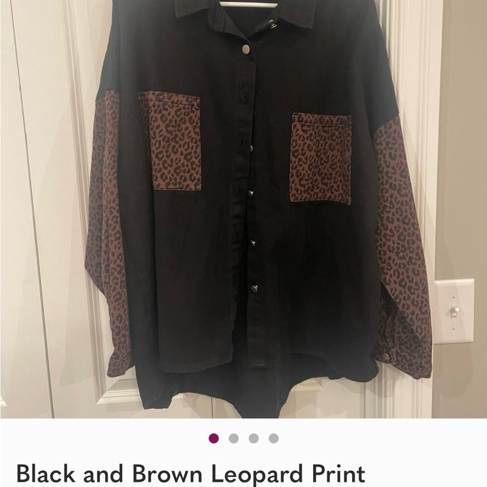 Denim Shacket Jacket - image 1